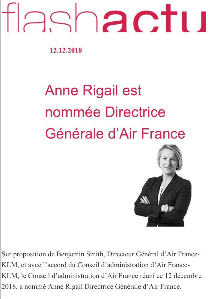 You are currently viewing Anne Rigail est nommée Directrice Générale d’Air France