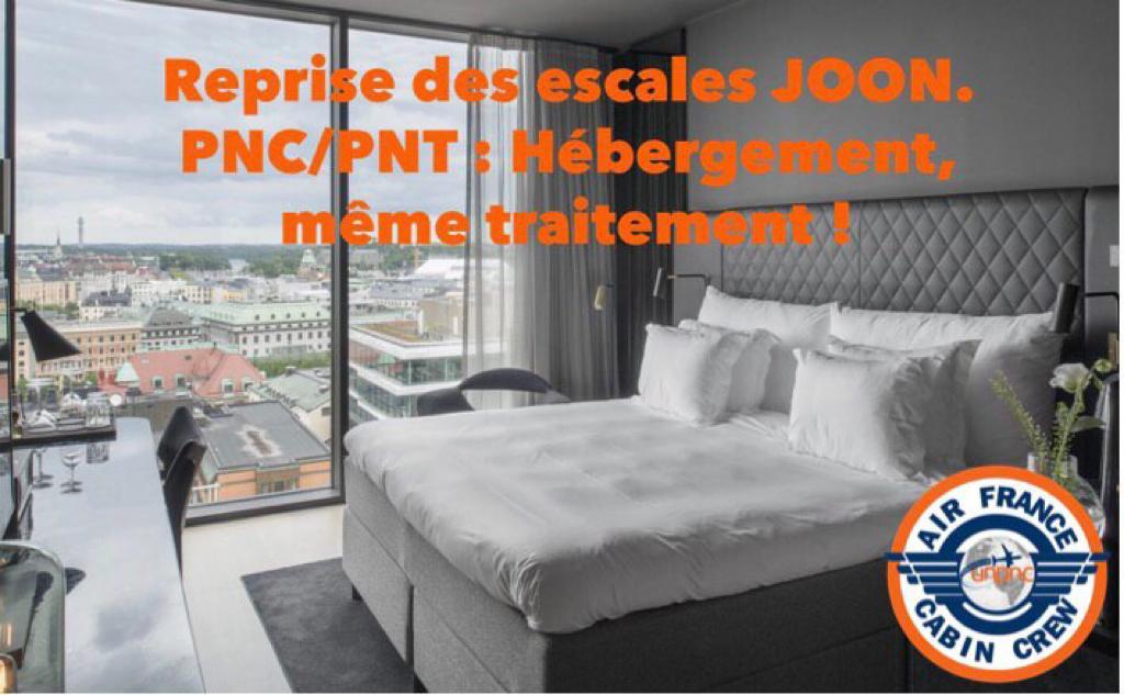 You are currently viewing REPRISE DES ESCALES JOON, PNC/PNT : HEBERGEMENT, MEME TRAITEMENT