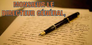 Lire la suite à propos de l’article Monsieur le Directeur Général,