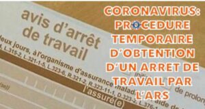 Lire la suite à propos de l’article ? CORONAVIRUS: PROCEDURE TEMPORAIRE D’OBTENTION D’UN ARRET DE TRAVAIL PAR L’ARS❗