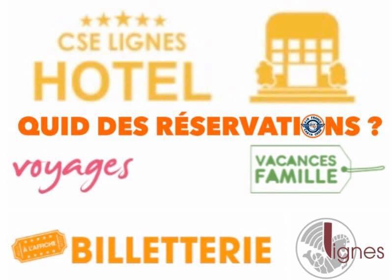 You are currently viewing ? INFO CSE  : QUID DES RÉSERVATIONS❓