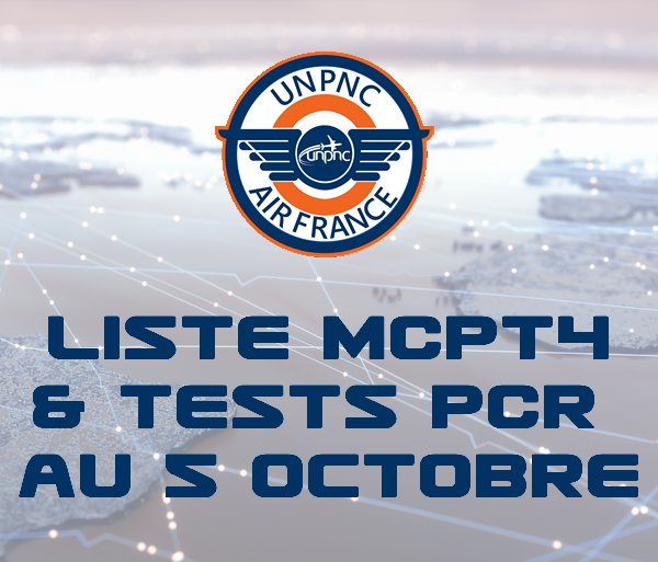 You are currently viewing 📌 LISTE MCPT4 ET TESTS PCR AU 5 OCTOBRE 2021 ❗️