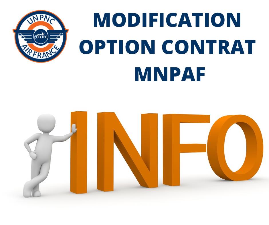 You are currently viewing MODIFICATION OPTION CONTRAT MNPAF