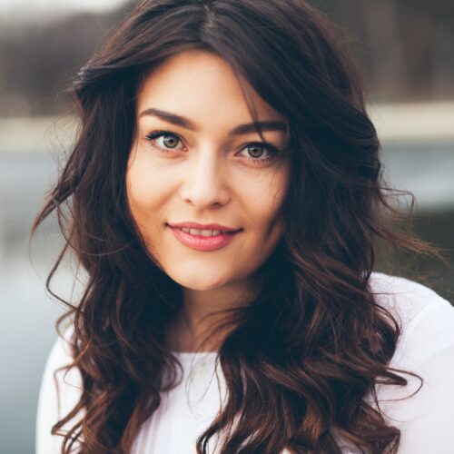 Beautiful woman face closeup