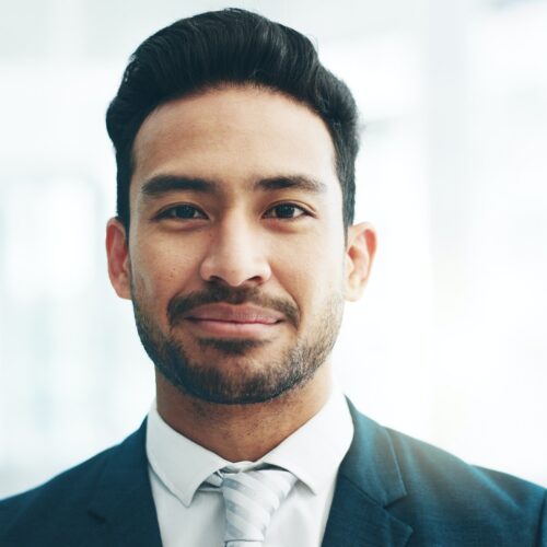 Happy, professional and face of business man in office for lawyer, corporate and advocate. Pride, s